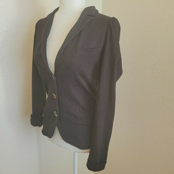 Marc by Marc Jacobs Black 100% Cotton Three-Button Blazer Size X-Small - Picture 4 of 10